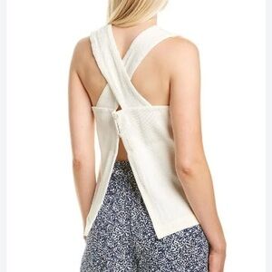 Madewell Cream Cross-Back Tank Top